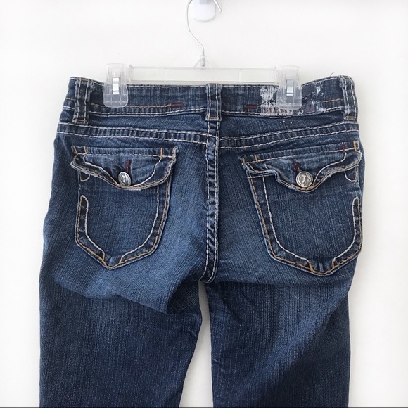 Mek Denim Blue Slim Fit Bootcut Jeans - Picture 5 of 12
